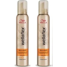 Wellaflex 200 ml Curls Bukle Saç Köpüğü 2 Adet Güçlü Tutuş ile Bukleleri Belirginleştirir