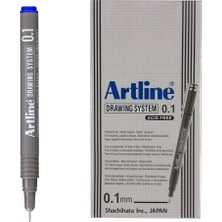 Artline 231 Mavi Çizim Kalemi 0.1 mm Reçine Uçlu 12'li Set ile Grafik Tasarım İçin Uygun