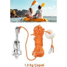 Goldsea Marine Bot , Kano ve Jetski Çıpası Çantalı Set 1.5 kg Şemsiye Çapalı 6mm 20MT Ipli