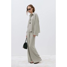Suud Collection Gri Alessa Tensel Pantolon