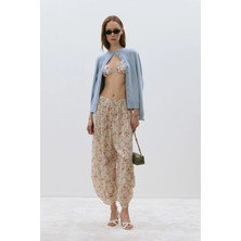 Suud Collection Renkli Peony Desenli̇ Şalvar Pantolon