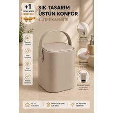 Empressco Alina Home Yeni Nesil Akıllı Kapak Deri Kulplu Tezgah Üstü Mutfak Çöp Kovası 4 Litre - Fiyatı, Yorumları