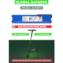 Global Batarya Bood Kickscooter Uyumlu Elektrikli Scooter Bataryası 36V 7800MAH Li-Ion Pil Orijinal Kapasite
