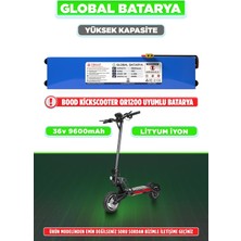 Global Batarya Bood Kickscooter QR1200 Uyumlu Elektrikli Scooter Bataryası 36V 9600MAH Li-Ion Pil Yüksek Kapasite