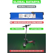 Global Batarya Bood Kickscooter QR1200 Uyumlu Elektrikli Scooter Bataryası 36V 7800MAH Li-Ion Pil Orijinal Kapasite