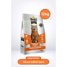 Happy Tavuklu Kuru Kedi Maması 12 kg