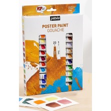 ArtMaster Guaj Boya 24 Renk 12 ml 1 Paket Pepeo Guaj Boya Seti 24 Lü Tüpte Canlı Parlak ve Solmayan Profesyonel