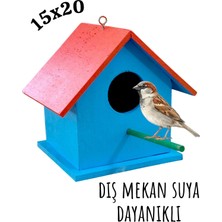 Ncy Home Ahşap Kuş Yuvası Dış Mekan Suya Dayanıklı