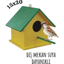 Ncy Home Ahşap Kuş Yuvası Dış Mekan Suya Dayanıklı
