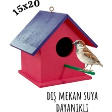 Ncy Home Ahşap Kuş Yuvası Dış Mekan Suya Dayanıklı