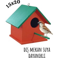 Ncy Home Ahşap Kuş Yuvası Dış Mekan Suya Dayanıklı