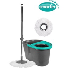 SMARTER Otomatik Temizlik Seti Mikrofiber Yedekli Mop Paspas
