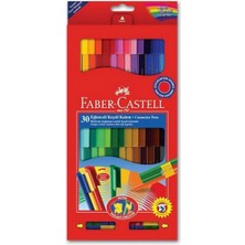 Faber-Castell Eğlenceli Keçeli Kalem 30'lu Set Renkli Çocuk Oyunları İçin Dayanıklı Tasarım