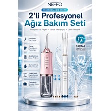 Neffo Şarjlı Ağız Duşu ve Sonic Elektrikli Diş Fırçası Seti + Tartar Temizleyici | Diş Temizleme Cihazı