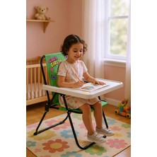 Exent 2–6 Yaş, Katlanabilir Çocuk Sandalyesi ve Masası Tak-Çıkar Masa-Cool Girl-Yeşil
