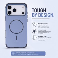 PLM Koen iPhone 17 Pro Max Uyumlu Magsafe Kılıf – Kablosuz Şarj Destekli, Köşe Koruma Darbe Emici, Şeffaf Mat Premium Telefon Kılıfı, Mavi