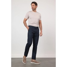 İmza Lacivert Yan Cep Comfort Fit Pamuklu Chino Pantolon 1003260211