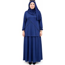 FERACE Kadın Büyük Beden Elmas Penye Etekli Takım