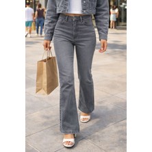 Cedy Denim Cedy Denım Yüksek Kalite Kadın 5 Cep Düşük Bel Ispanyol Paça Skinnyfit Esnek Jean Pantolon C619