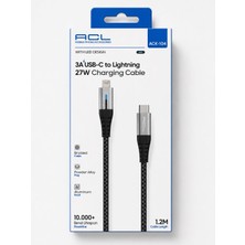     Acl Usb-C To Lightning Örgülü Hızlı Şarj Kablosu 27W