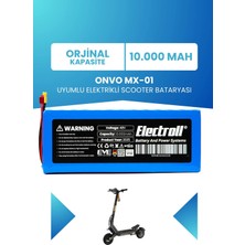 Electroll Onvo Mx-01 Uyumlu Batarya (Standart Kapasite) 48V 10.000MAH Elektrikli Scooter Bataryası