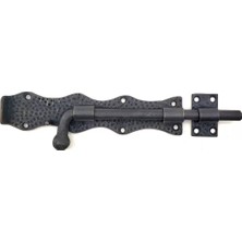 LTG Nova Antika Tarz Dekoratif Pirinç Dövme Kapı Sürgüsü - 20CM, Oksit