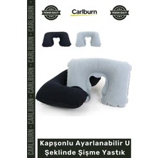 Carlburn #yastık Konforlu Seyahat Yolculuk Boyun Destekli Kapşonlu Ayarlanabilir U Şeklinde Şişme Yastık