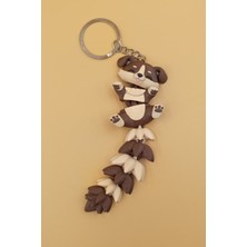 Rodopiva Uzun Kuyruk Serisi Köpek Figürlü Hareketli Anahtarlık (Büyük BOY-12CM) - Çanta Süsü Charm