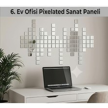 J Toyss 100 Adet Kendinden Yapışkanlı Aynalı Pleksi Kare Mozaik Duvar Dekoru Seti (3x3 Cm)