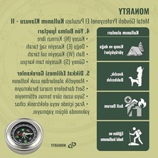 Esranın Dünyası Pusula - Metal Gövdeli Fesyonel 60MM Taşınabilir El Pusulası – Dayanıklı Çelik Kasa, Yuvarlak Cep Pusulası (2)
