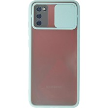 Prativas Galaxy A02S Kılıf Palm Buzlu Kamera Sürgülü Silikon - Turkuaz