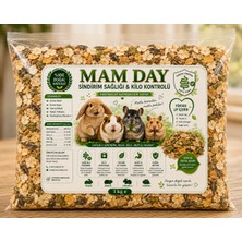 Mam Day Özel Sindirim Sağlığı & Kilo Kontrollü Premium Kemirgen Yemi Tavşan, Chinchilla, Ginepig, Hamster 1 kg