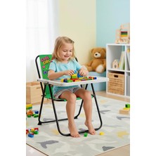 Exent Kids 2–6 Yaş, Cool Girl Katlanır Oyun Aktivite Masası ve Sandalyesi, Tak-Çıkar Masa Ile-Yeşil