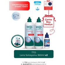 TTO 360 ml 2 Adet lens Solüsyonu + 60 ml çanta boy hediyeli