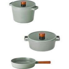 Neoflam Fika Döküm Gri 5 Parça Set 22 cm Drn+24 Sığ Tava
