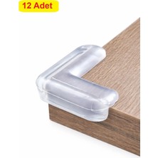 Demet Home 12 ADET Bebek Çocuk Güvenlik Üçgen Silikon Sivri Köşe Koruyucu Zigon Masa Sehpa Köşe Koruyucu ( 3 pk )