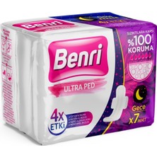 Benri 7'li Gece Hijyenik Ped Ultra İnce Yapı ile Sızıntılara Karşı %100 Koruma Sağlar