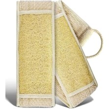 Esranın Dünyası Doğal Kabak Lifi Sırt Kesesi –çift Taraflı Peeling Lifi, 70X11 Cm, Uzun Kulplu, Selülit Karşıtı, Rovin Kumaşlı, Cilt Temizleyici Yenileyici Canlandırıcı Etki, Hücre Yenileme,exfoliating Kese
