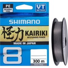 Shimano Kairiki 8x 300m Steel Gray İp Misina