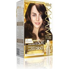 Esranın Dünyası Maxx Deluxe Gold Serisi 24K Altın Parçacıklı Serum ile 1 Kutu 2 x 50 ml ve Geliştiriciler Saç Boyası (Çikolata Kahve 6.7)
