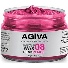 Agiva Saç Şekillendirici ve Renklendirici Wax Pembe 120 gr