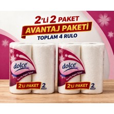 Bezos Dolce Çift Katlı Kağıt Havlu 2'li Rulo 2 Paket Yüksek Emicili Çok Amaçlı Kağıt Havlu