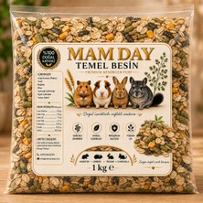 Mam Day Günlük Beslenme Için Premium Kemirgen Yemi Tavşan, Chinchilla, Ginepig, Hamster 1 kg