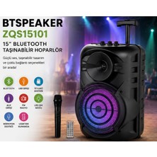 NIXCON Btspeaker ZQS15101 15 Inç Bluetooth Taşınabilir Karaoke Hoparlör 40W USB Tf Aux Fm