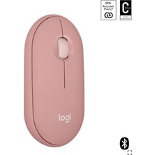 Bezos Pebble 2 M350S Kablosuz Bluetooth Sessiz Optik Mouse Pembe 910-007014