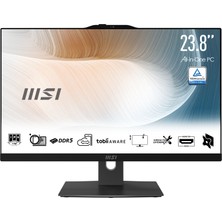 MSI MODERN AM242P 1M-2288NEU Intel Core 7 150U 16GB 512GB SSD Freedos Beyaz 23.8" All In One Bilgisayar
