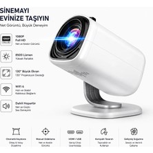 Tarçın P30MAX 4K Ultra Hd Akıllı Projeksiyon Cihazı | Kablosuz Görüntü Aktarma | Mini Taşınabilir