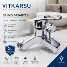 Modern Ankastre Banyo Bataryası Krom Kaplama Pirinç Gövde