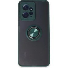 LTG Nova Redmi Note 12 4g Kılıf Montreal Yüzüklü Silikon Kapak - Yeşil