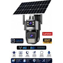 Lenovo G4S4 Dual Lensli 4g Sım Kartlı 360° Ptz Solar Güvenlik Kamerası Güneş Panelli Gece Görüşlü Dış Mekan